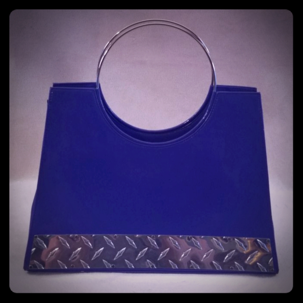 J Louise Purple Patent Muscle Car Handbag